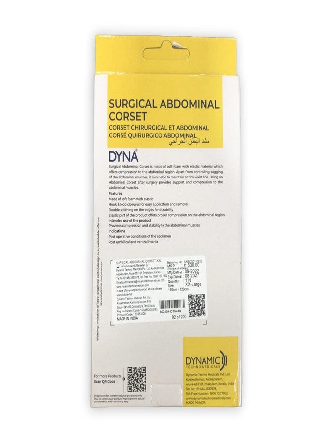 Dyna Surgical Abdominal Support Corset for a Trim Waist Line(8 Inch Width) (X-Large(40-44 Inches)) - Image 5