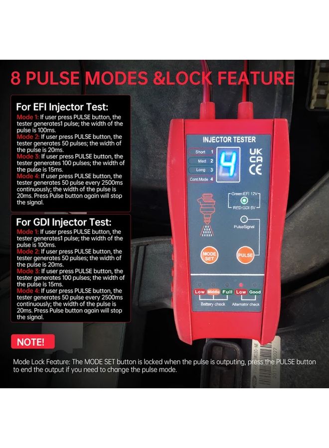 Model IT 920 Advanced Fuel Injector Tester With LED Display And Cleaning Tool - Image 2