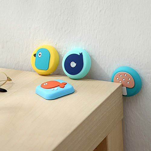 Tagve Cartoon Silicone Door Stopper Handle Crash Pad Wall Protectors, Self Adhesive Bumper Guard Stopper Rubber Anti Collision Stop Stick (Pack of 6) - Image 5