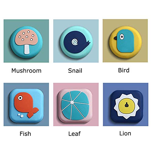Tagve Cartoon Silicone Door Stopper Handle Crash Pad Wall Protectors, Self Adhesive Bumper Guard Stopper Rubber Anti Collision Stop Stick (Pack of 6) - Image 2