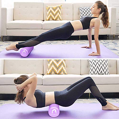 Bodylastics باديلاستكس رولر الفوم بنقاط EVA للتدليك العميق للأنسجة، لتخفيف آلام العضلات المتعبة، قبل وبعد جلسات التمرين الرياضي (بنفسجي، 60 سم) - Image 5