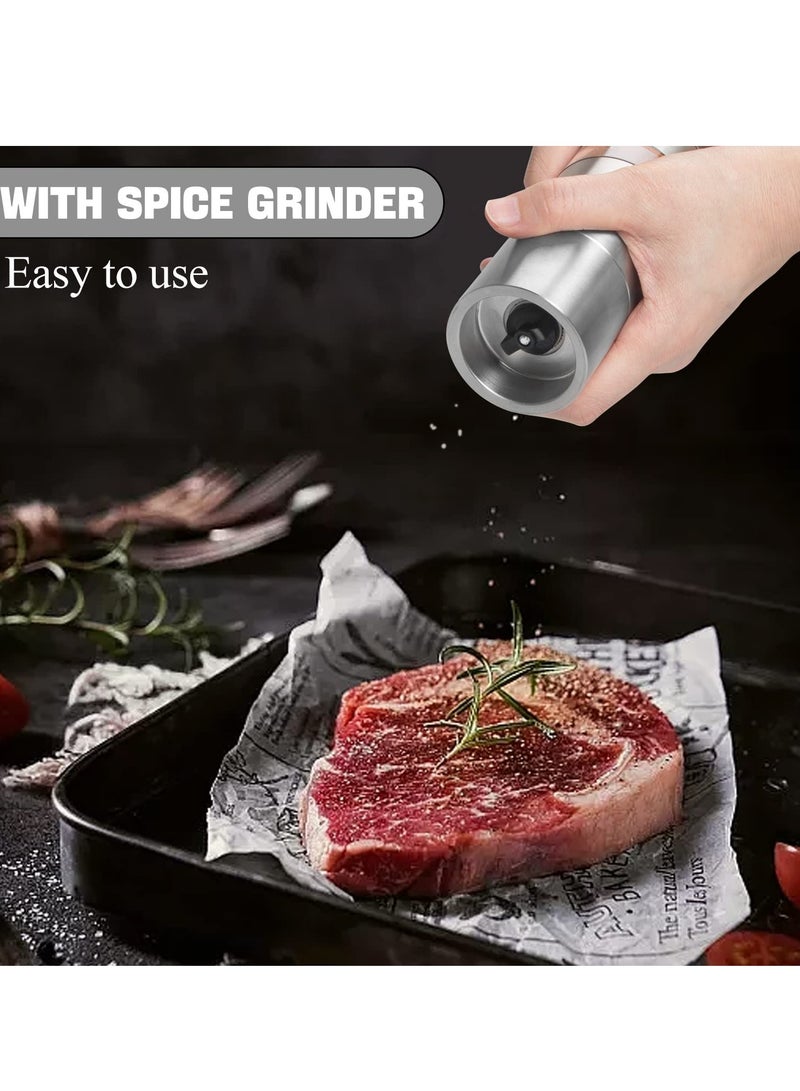 SYOSI Mini Spice Jars Set with Lid, 4 in 1 Seasoning Container w/Spice Grinder, for Spice, Jam, Outdoor BBQ Camping Picnic - Image 5