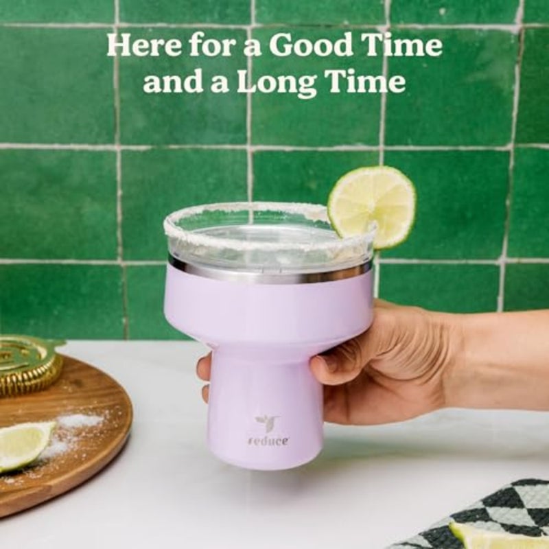 Saltini 16 oz Cocktail Tumbler - Insulated Margarita Tumbler with Lid - Keeps Drinks Cold for 10 Hours - 360 Sippable Martini Glass Alternative - Shatterproof, Perfect for Parties - Image 5