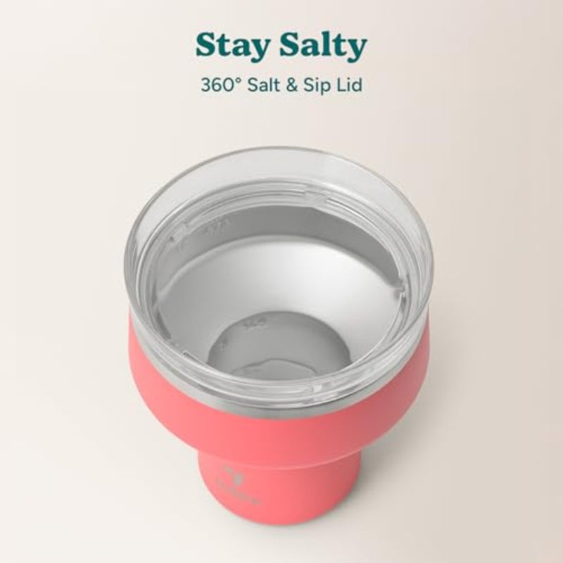 Saltini 16 oz Cocktail Tumbler - Insulated Margarita Tumbler with Lid - Keeps Drinks Cold for 10 Hours - 360 Sippable Martini Glass Alternative - Shatterproof, Perfect for Parties - Image 4