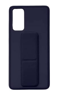 glassology Samsung Galaxy A73 clear case with Magnetic Stand & Holder, Premium Silicone Vertical & Horizontal Hand Strap Grip Multi Stand, Car Mount Kickstand Finger Strap with Screen Protector (Blue)  - Image 1