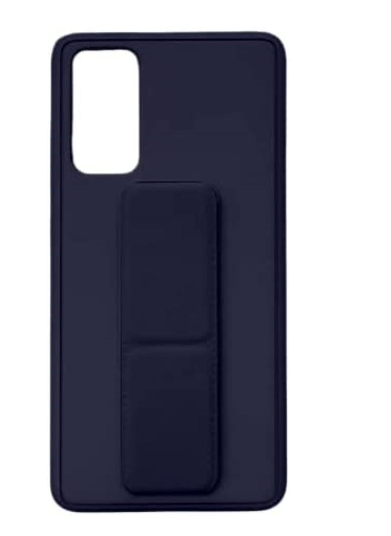 glassology Samsung Galaxy A73 clear case with Magnetic Stand & Holder, Premium Silicone Vertical & Horizontal Hand Strap Grip Multi Stand, Car Mount Kickstand Finger Strap with Screen Protector (Blue)  - Image 1