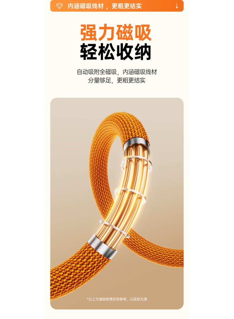 ZXING Grey 240W 4in1 Magnetic Data Cable for iPhone Samsung Huawei Fast Charging Universal Compatibility Durable Braided Wire MultiInterface Magnetic Design Portable - Image 5