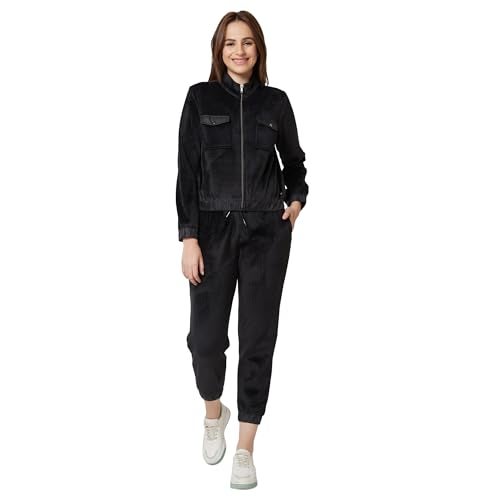 Spykar Mid Rise Jogger Fit Ankle Length Black Joggers Trackpant for Women (Size: XL)-WKJOG2BC037-Black - Image 2