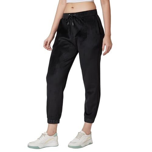 Spykar Mid Rise Jogger Fit Ankle Length Black Joggers Trackpant for Women (Size: XL)-WKJOG2BC037-Black - Image 4