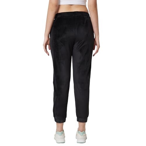 Spykar Mid Rise Jogger Fit Ankle Length Black Joggers Trackpant for Women (Size: XL)-WKJOG2BC037-Black - Image 3