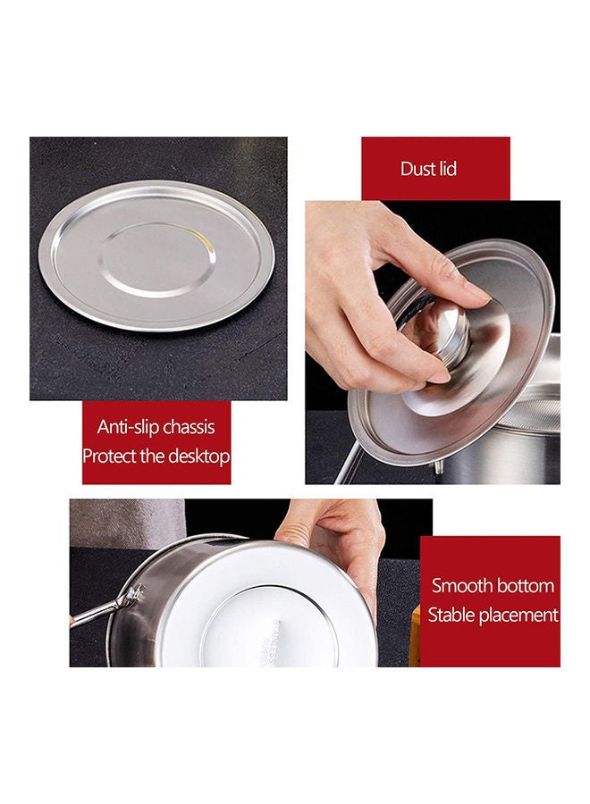 Loquat Stainless Steel Grease Strainer And Container Silver 12.2x15.5x11.7cm - Image 4
