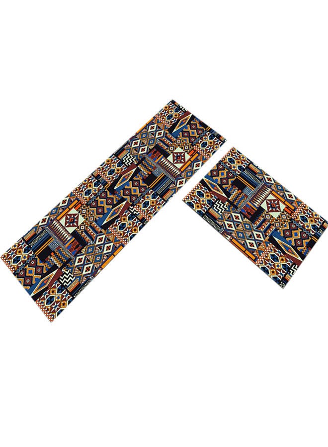 Bluejw 2-Piece Luxurious Modern Irregular Pattern Rectangular Anti-Slip Kitchen Floor Mat Multicolour 40x60cm - Image 1