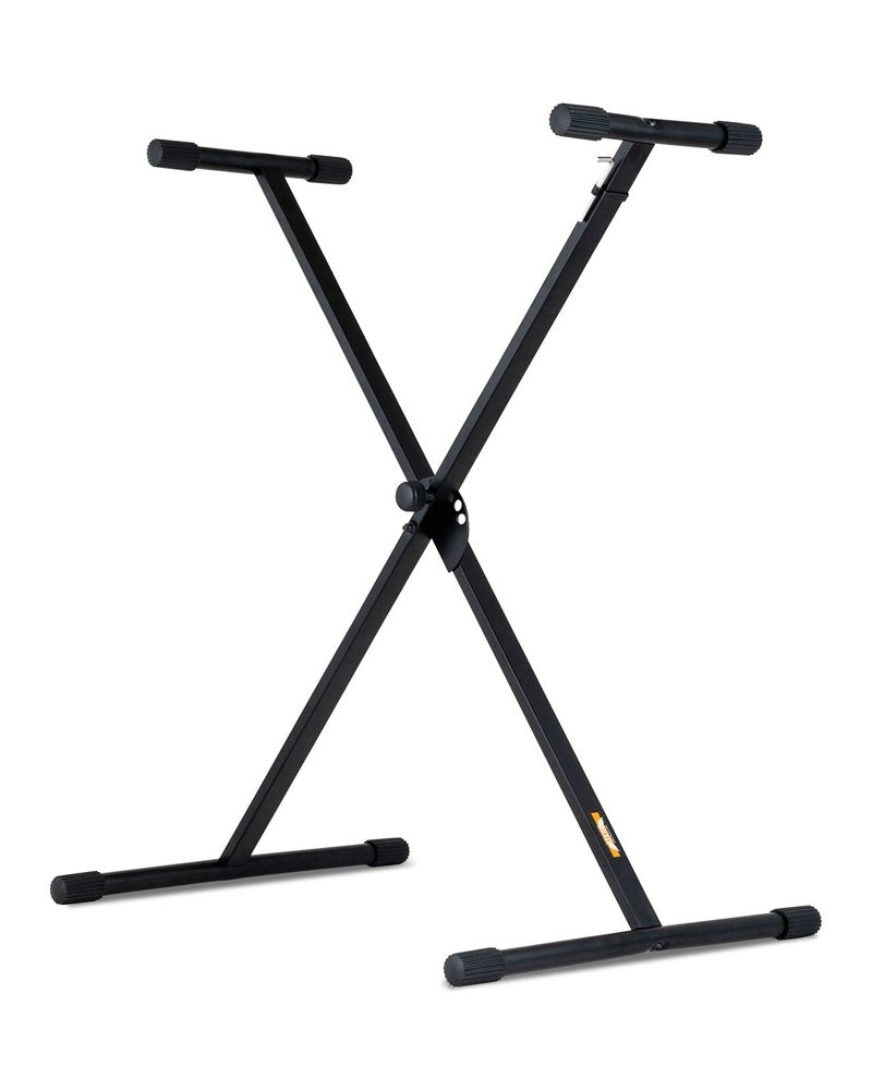 Stage Rocker SingleX Style Classic Folding Keyboard  Digital Piano Stand Adjustable Width  Height Durable  Sturdy Easy to Assemble for TravelStorage Sleek Black Powered by HamiltonSR524000