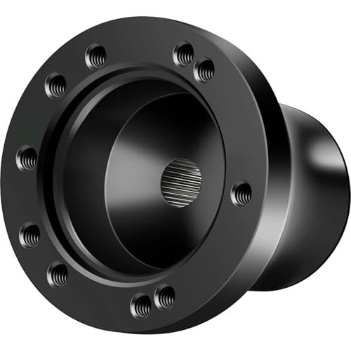 LEAPGOMAX Club Car DS Golf Cart Steering Wheel Adapter for Club Car DS 1984 Carts Fits 56 Hole Golf Cart Steering Wheel Premium Aluminum Easy to InstallBlack - Image 1