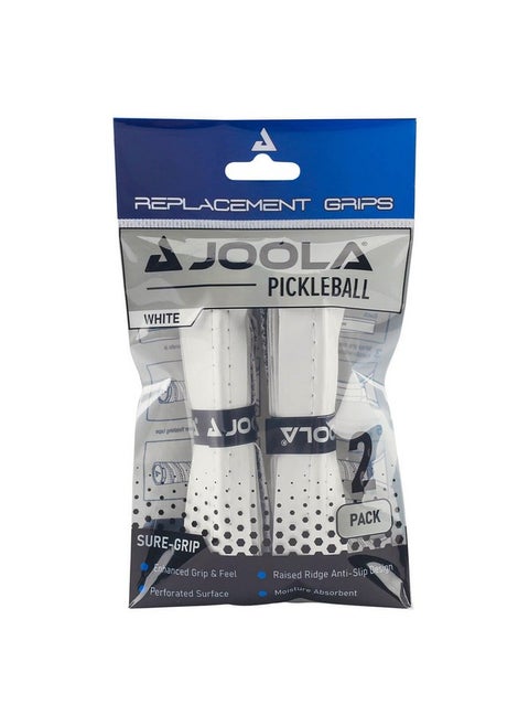 JOOLA Pickleball Paddle Grip Tape - White Replacement Grip Wrap for Pickleball Racket - Moisture Wicking Perforated Surface & Contoured Comfort Grip - Handle Wrap for Use with Small Grip & Overgrip