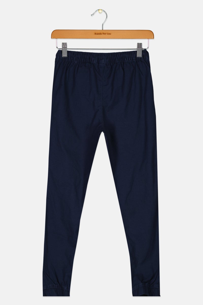 GAP Kids Boy Drawstring Solid Jogger Pants, Navy  - Image 2