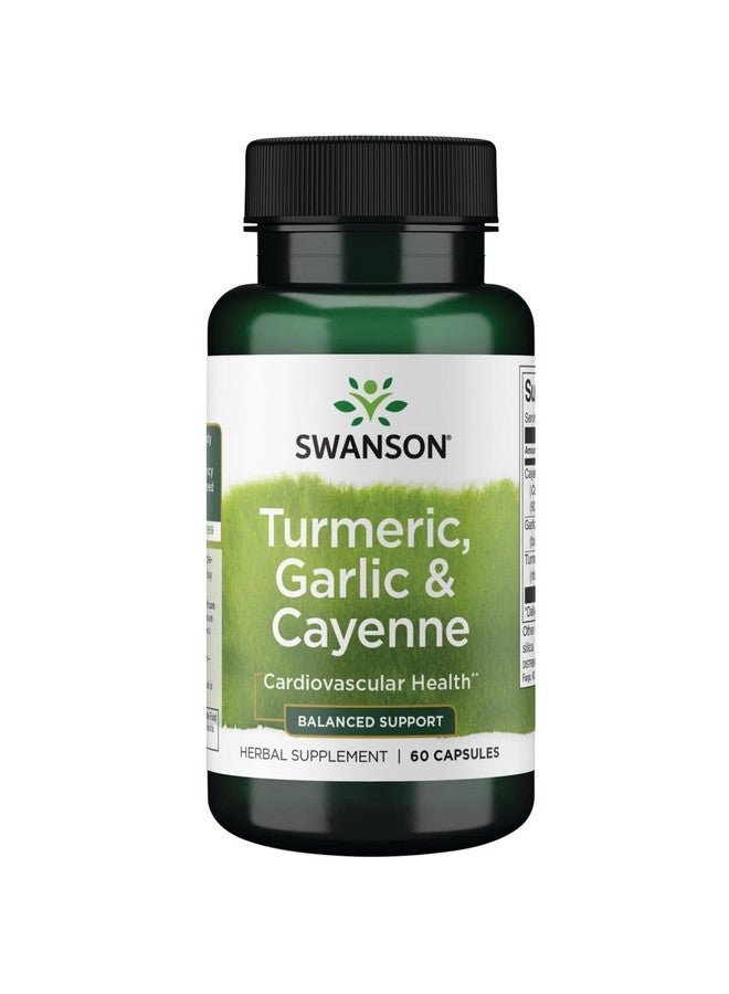 Swanson Full Spectrum Turmeric Garlic & Cayenne 60 Capsules - Image 1