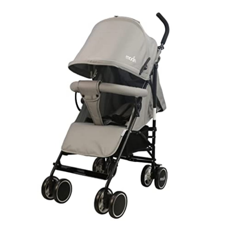 Lightweight travel stroller for babies, toddlers, and kids 018 kg,aluminum frame, cool grey, umbrella fold, multi-position reclining seat, large storage basket - Image 1