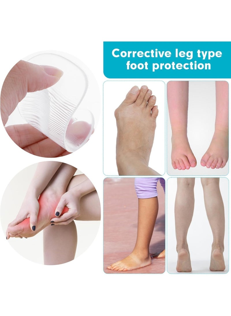 3 Pairs Arch Support Inserts Self-Adhesive Soft Gel Insole Arch Pads Transparent Silicone Reusable Sandals Shoe Insoles for Plantar Fasciitis Relief Flat Feet Flip Flops High Heel Arch Pain - Image 5