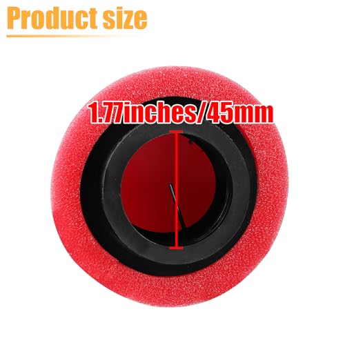 QAZAKY فلتر أداء مزدوج من فوم بزاوية حمراء QAZAKY 45 مم 1.77 بوصة ل 50cc-90cc 110cc 125cc 150cc 200cc 250cc GY6 ATV سكوتر كواد كارت موبايل دراجة سباق - Image 2