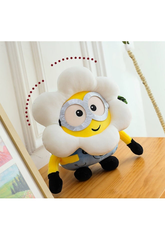 هالامودو دنس مي: 25 سم منير ناعم مع زهرة -رأس مزخرف دمية دمية -هدية عيد ميلاد رئيسية، ديكور كل جولة لغرفة النوم، غرفة المعيشة، المكتب، والضغوط المكتبية -مسكن - Image 3