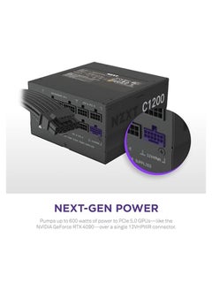 NZXT C1200 Gold (2023) 1200W 80+ Gold ATX 3.0 Fully Modular PSU – 16-Pin 600W GPU Cable, Dual CPU, 2x PCIe, 8x SATA, Zero Fan Mode, 135mm FDB Fan, Black | PA-2G1BB  - Image 3