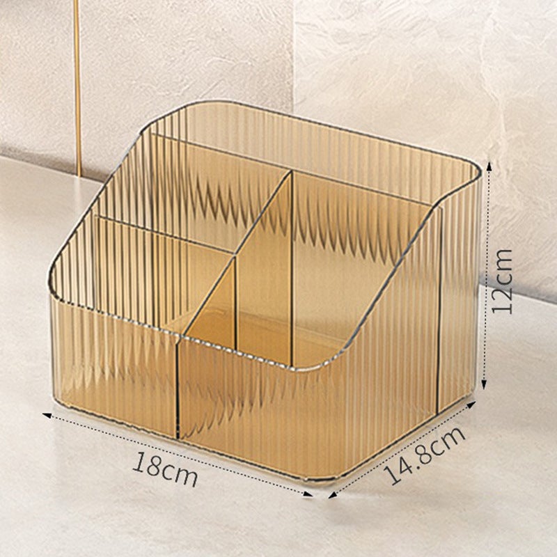 حامل فرش المكياج من الأكريليك بفواصل - تصميم شفاف وفاخر، منظم جملة لأقلام الشفاه والمستحضرات التجميلية - Image 2