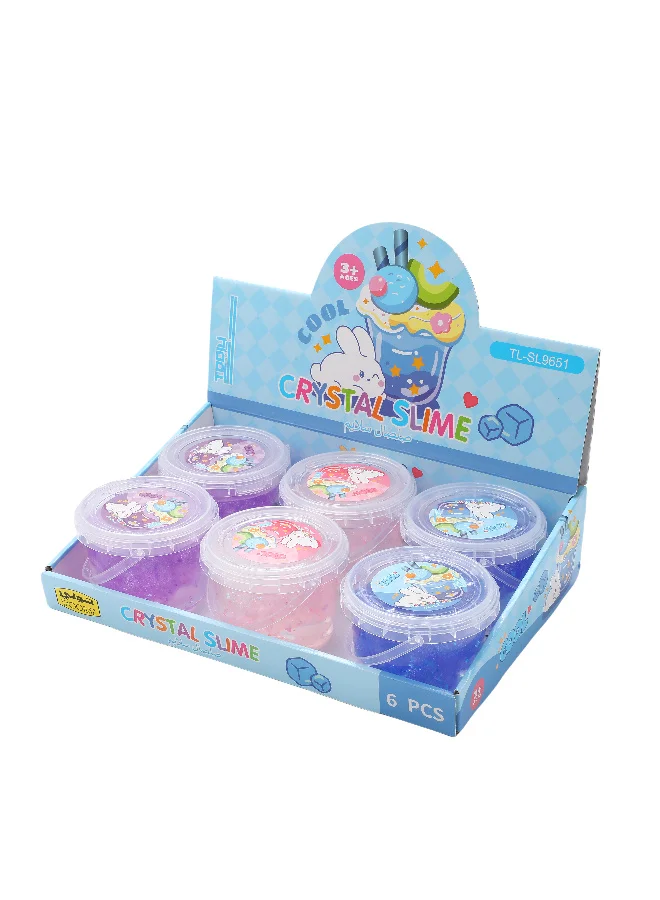 تولي دلاء سلايم الكريستال (6 قطع × 270 جرام)