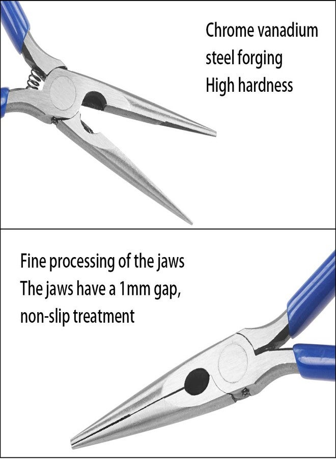 هاندسكيت كماشة ذات أنف طويل ومجموعة كماشة ذات حلقة تثبيت كماشة ذات أنف طويل من HANDSKIT أداة قطع أسلاك دقيقة كماشة ذات أنف طويل أداة إصلاح للإلكترونيات والأسلاك والمجوهرات والمشاريع المنزلية - Image 5