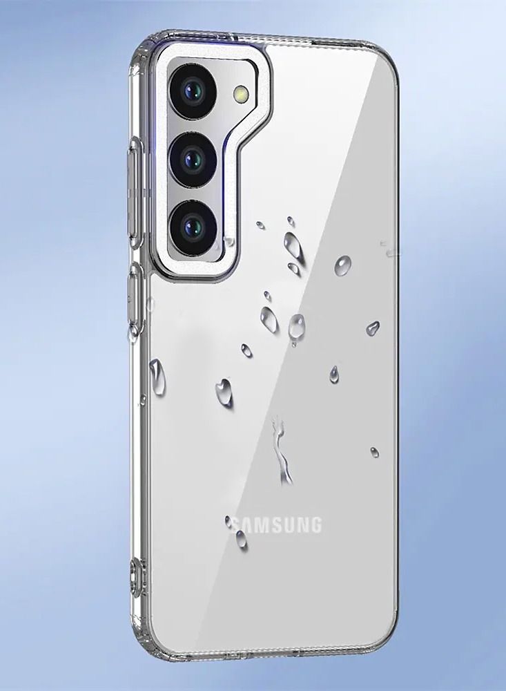 CATANES Samsung Galaxy S23 Clear Case Shockproof Slim Anti-Yellow Hybid Hard PC+ TPU Cover Metal Camera Lens Frame - Image 4