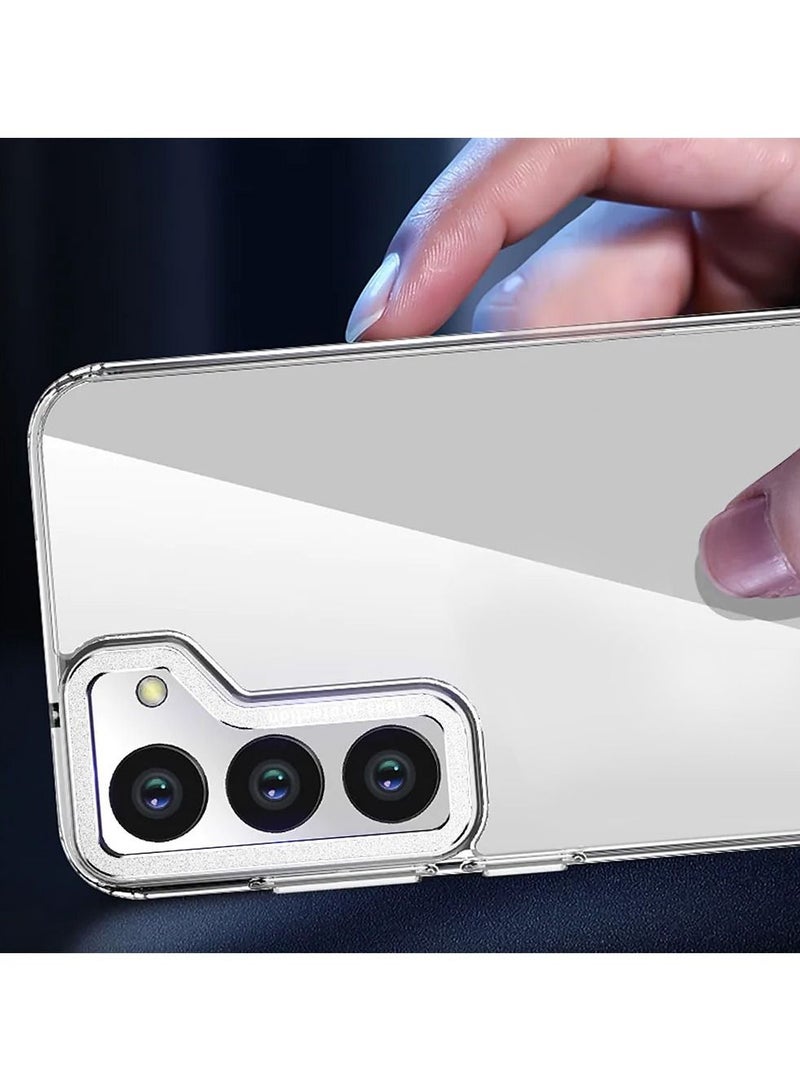 CATANES Samsung Galaxy S23 Clear Case Shockproof Slim Anti-Yellow Hybid Hard PC+ TPU Cover Metal Camera Lens Frame - Image 2