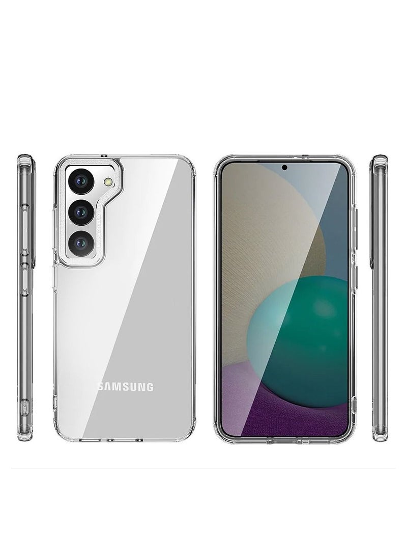 CATANES Samsung Galaxy S23 Clear Case Shockproof Slim Anti-Yellow Hybid Hard PC+ TPU Cover Metal Camera Lens Frame - Image 5