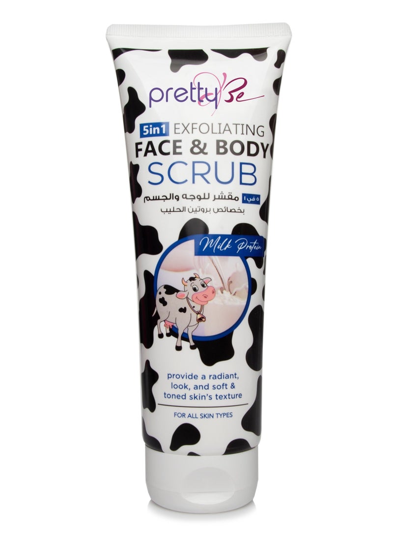 PrettyBe 5in1 Exfoliating face &body Scrub with milk protein 240ml - pzsku/Z86AA55853FFF161297C3Z/45/_/1677602503/fb2ffdda-d3a1-4c5c-9162-2af884ee7474