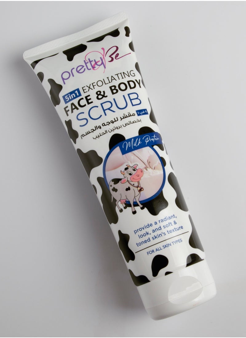 PrettyBe 5in1 Exfoliating face &body Scrub with milk protein 240ml - pzsku/Z86AA55853FFF161297C3Z/45/_/1677602563/2ec23432-216d-4111-bfa8-bff7bdfefe9e