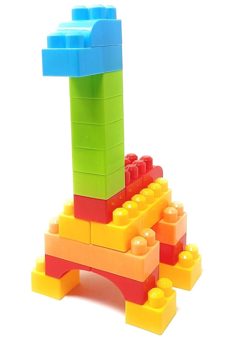 100 Piece Building Block Set with Car-Shaped Storage Bag  - Image 3