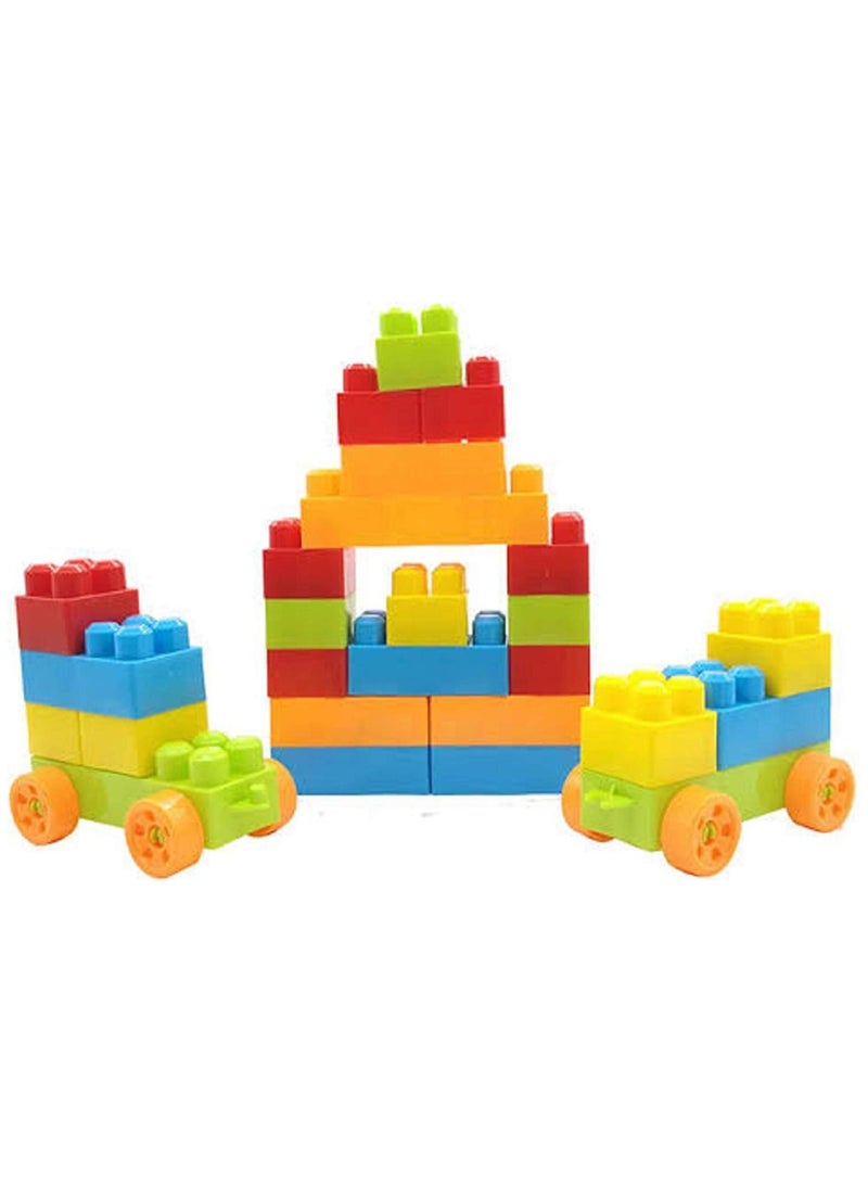 100 Piece Building Block Set with Car-Shaped Storage Bag  - Image 4