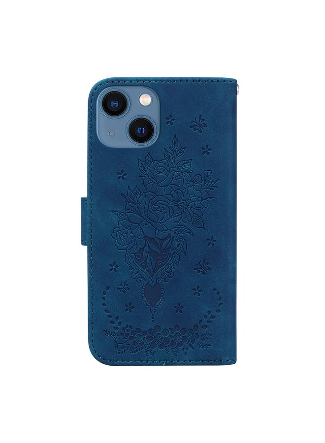 Zaboon Case For iPhone 13 mini Butterfly Rose Embossed Leather Phone Case - Image 3
