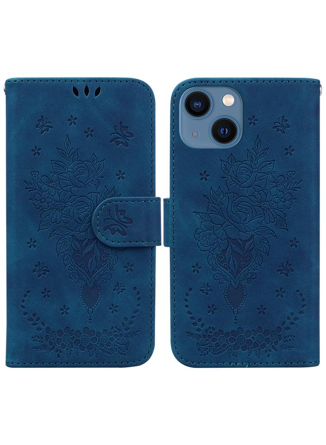 Zaboon Case For iPhone 13 mini Butterfly Rose Embossed Leather Phone Case - Image 1