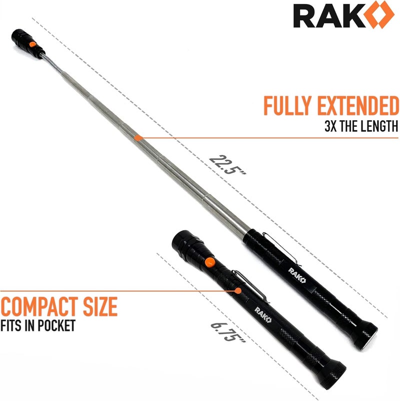 RAK Magnetic Pickup Tool Gifts for Men - Telescoping Magnet with LED Flashlight and 22 Inches Extendable Neck, Cool Gadgets Stocking Stuffer Holiday Christmas Gifts for Dad, Husband, Grandpa, Handyman - Image 2