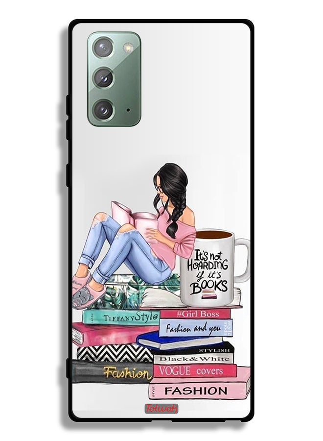 Tolwak Samsung Galaxy Note 20 5G Protective Case Cover Girl And Fashion Books Art - Image 2