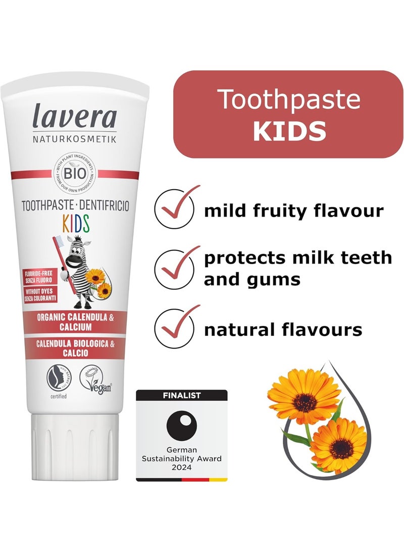 lavera Organic Kids Toothpaste Fluoride Free Calendula & Calcium 75 ML - Image 2