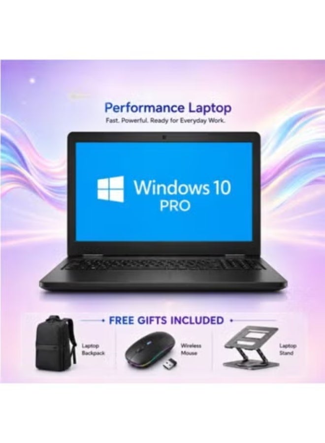 Laptop 15.6 Inch Display Core i7 Processor 32GB RAM 240GB SSD Dedicated 2GB Graphics with Backpack Wireless Mouse and Laptop Stand - Image 1
