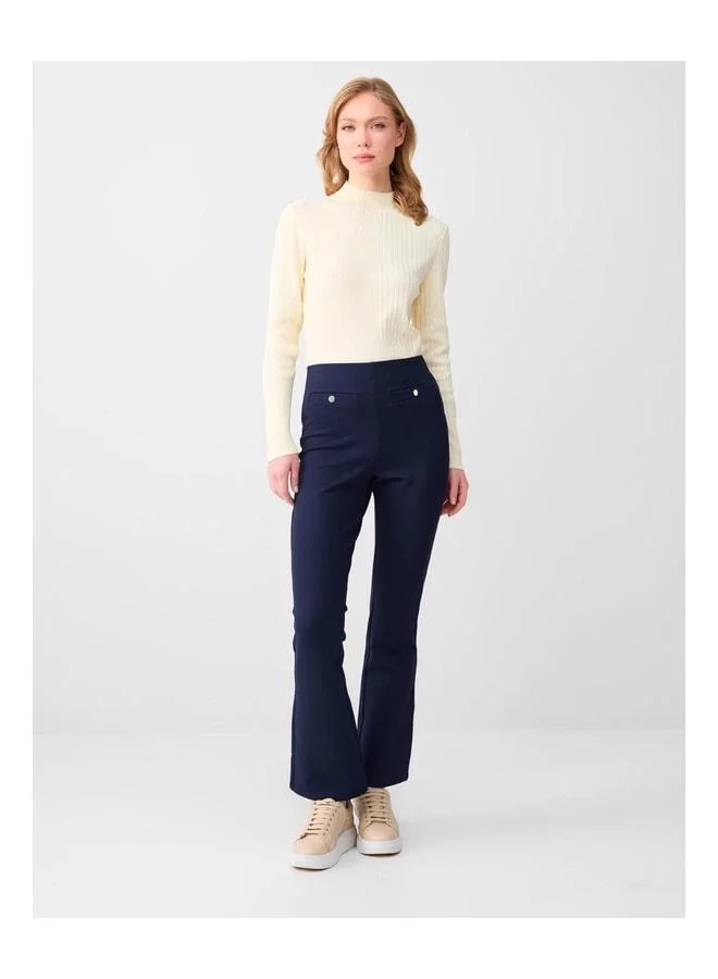 Jimmy Key Ecru Slim Fit Boat Neck Knit Sweater.