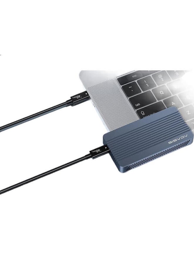 Acasis Usb4.0 Hard Drive Enclosure, Nvme M.2 Portable Ssd Enclosure, Type-C Laptop Thunderbolt 3 Desktop Computer Ssd External Hard Drive Enclosure, Tbu405M1 Gray - Image 3