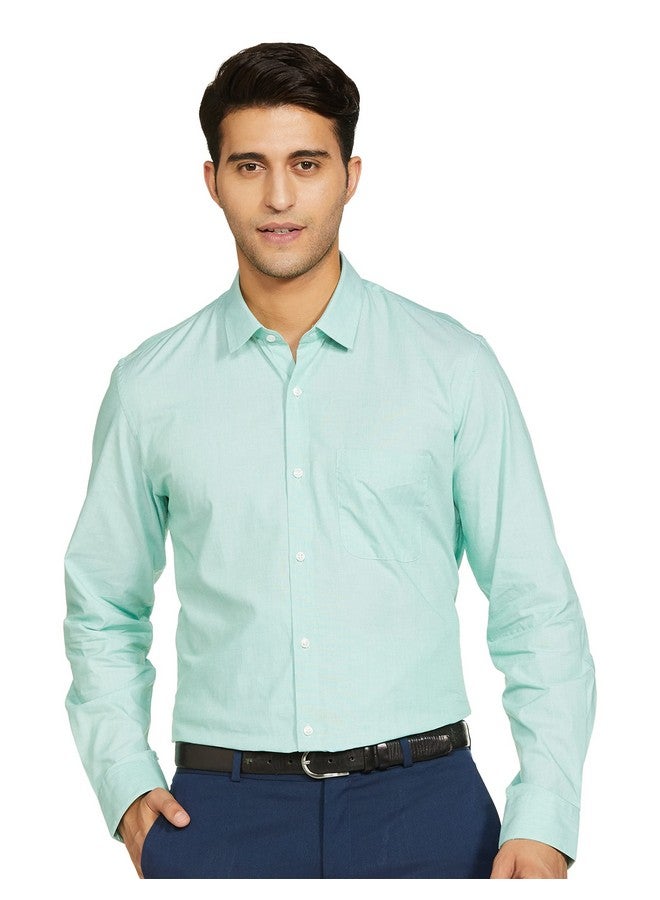 بيتر إينجلند قميص بيتر إنجلاند رجالي بقصّة Slim Fit (PESFMSLB790903_Green 42) - Image 1