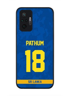 Rugged Black Edge Case for Redmi Note 10 Pro 4G, Slim fit Soft Case Flexible thin Cover - Player Name - Pathum Nissanka, Jersey Number- 18