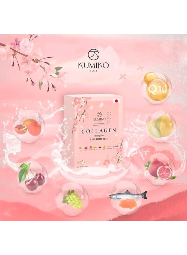 Kumo Kumiko Collagen Tripeptide 150000mg – Japanese Collagen Drink for Skin Whitening, Anti-Aging & Glow – 15 Sachets - Image 4