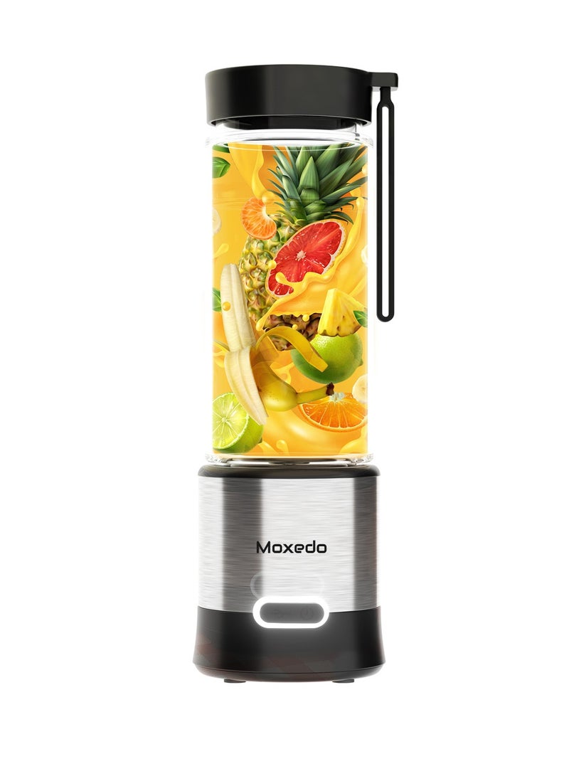 Moxedo Frutiva Juicer Blender 16500RPM USB Rechargeable Personal Self-Cleaning Blender with 6 Stainless Steel Blades BPA-Free Compact Mini Smoothie Maker for Shakes, Protein Drinks for Travel - Image 1