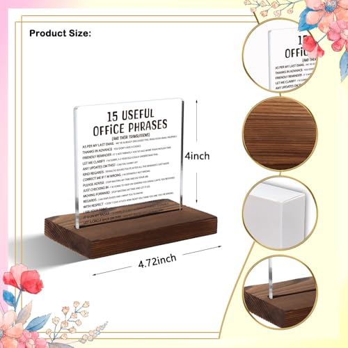 FOUGSTA Silly Office Gifts for Women, Humorous Office Gifts for Coworkers, Managers, Sarcastic Office Gift for Coworkers, Managers,Modern Acrylic Desk Plaque, 10 x 10 x 1.5 cm,XXD63 - Image 5