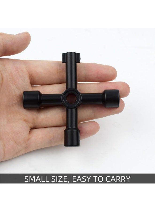 HY 2 Pack Sillcock Key Set, 4 Way Water Key Tool, Multi-Functional Silcock Water Keys for Valves, Faucets, and Spigots  - Image 4